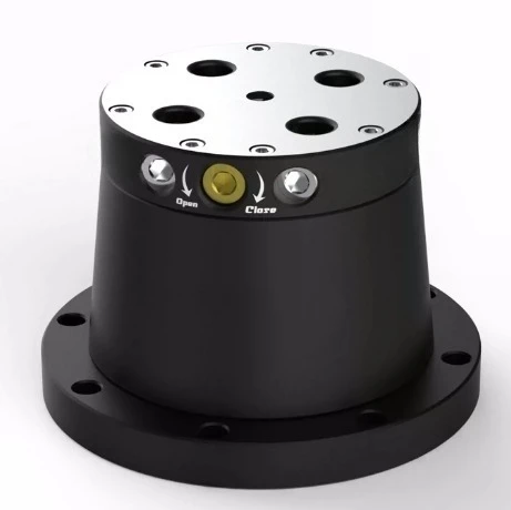 DJ-AIX5-D52-H43 4-Axis Fixture, Self-Centering Mirror Positive Zero-Point Quick Change, L-Type Bridge Structure Workholding