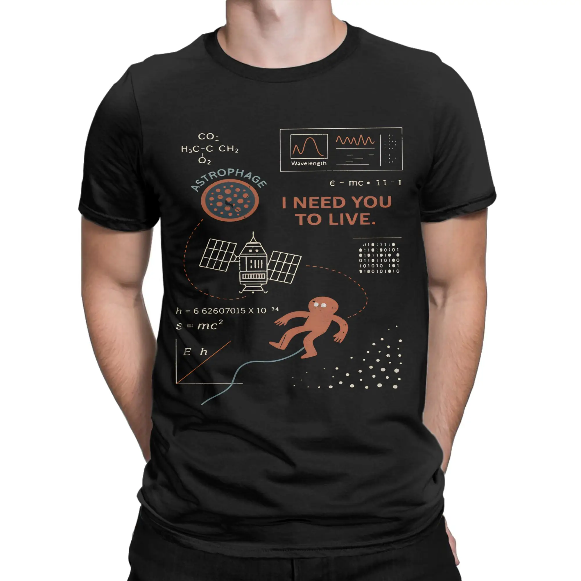 Project Hail Mary Andy Weir Book  T Shirt  100% Cotton Tops Novelty Short Sleeve Round Collar Tee Shirt Graphic T-Shirt