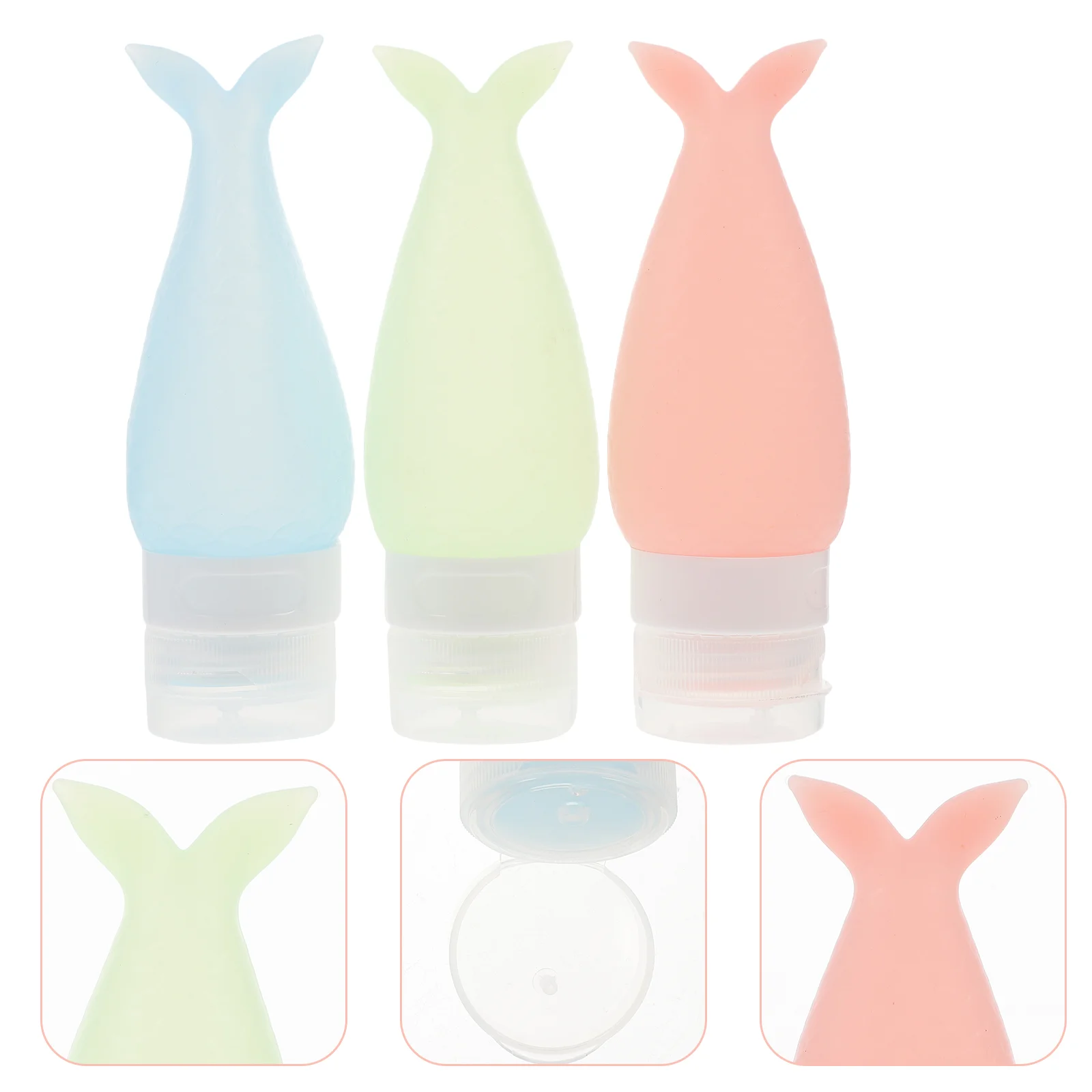 

3 Pcs Silica Gel Bottle Sub-packing Shampoo Holder Adorable Cosmetics Durable Cartoon Dispenser Travel