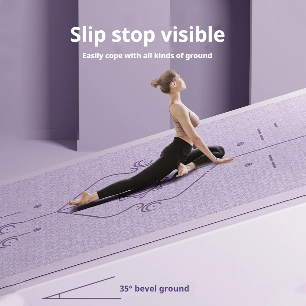 Yoga Mat Woman Anti Slip Fitness Mat Solid Color Floor Mat Shock Resistance Exercise Fitness Pilates Exercise At Home