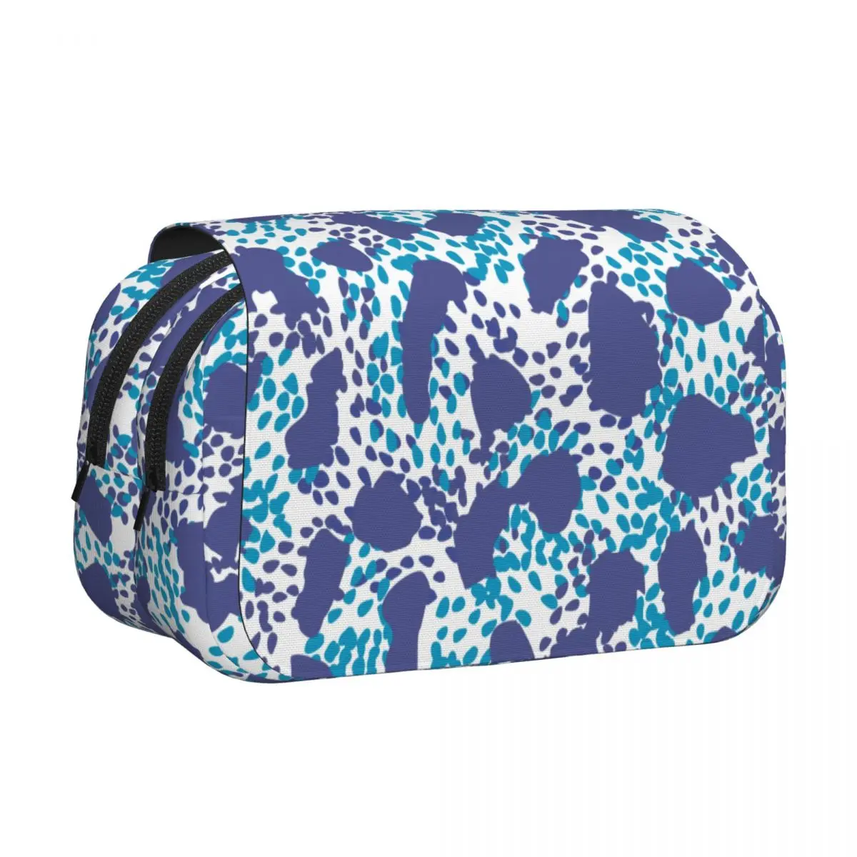 

Leopard Animal Fur Printing Double Clamshell Pen Case New Pen Holder Bags Student Large Storage School Supplies Pencilcases