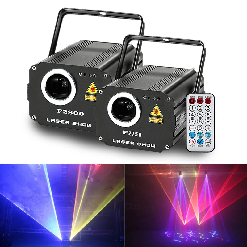 

Stage Laser Light 1.4W F2800 F2750 DJ DMX Professional Device Wedding Home Party Projector