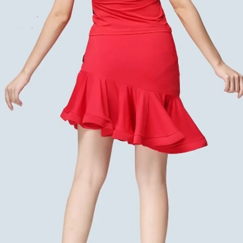 2026 Latin Dance Skirt Women Stage Performance Practice Irregular Lady Rumba Samba Tango Cha Ballroom Dress