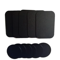 2pc Matte black magnetic sheet 35*45mm square 45*65mm 40mm diameter round shape adhesive metal plate for car magnet phone holder