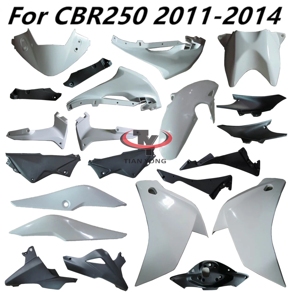 For CBR250RR 2011-2012-2013-2014 CBR 250 RR CBR250 Motorcycle Unpainted Bodywork Fairing Components ABS Injection Plastic parts