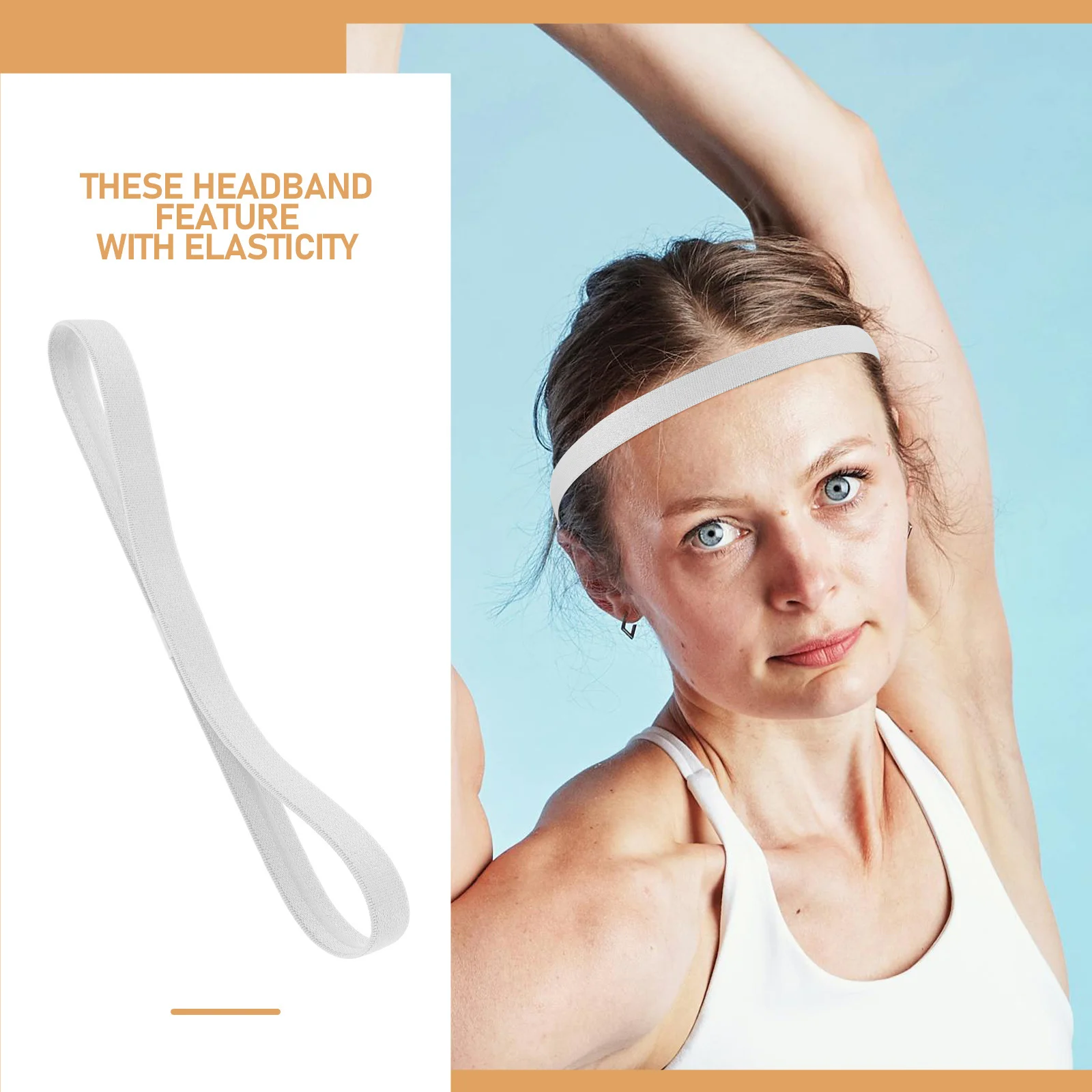 

Yoga Fitness Headband Breathable Sweatband Stretchy Athletic Sport Running Hair Band Elastic Comfortable Gym Workout