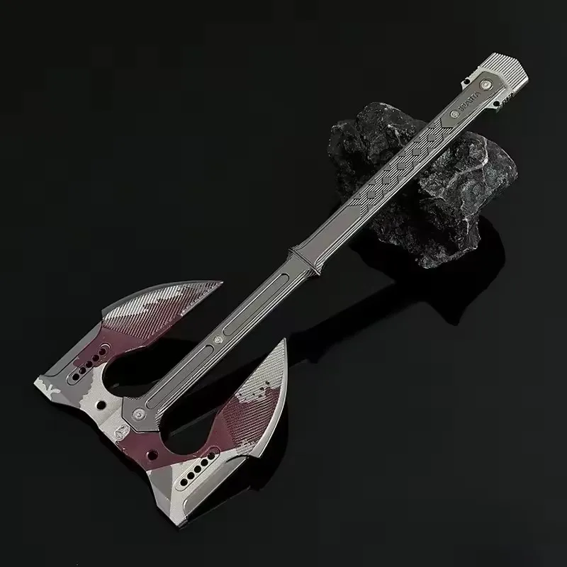 

22 CM Arena Breakout Chinese Game Peripherals Battle Axe Metal Craft Models Collectible Desk Ornaments Creative Gifts