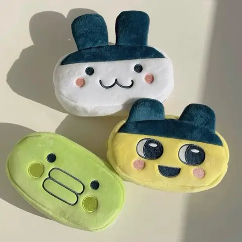 Electronic Pet Anime Cartoon Plush Pencil Cases Large Capacity Cosmetic Bag for Tamagotchi School Supplies Cute Pencil Bags Gift