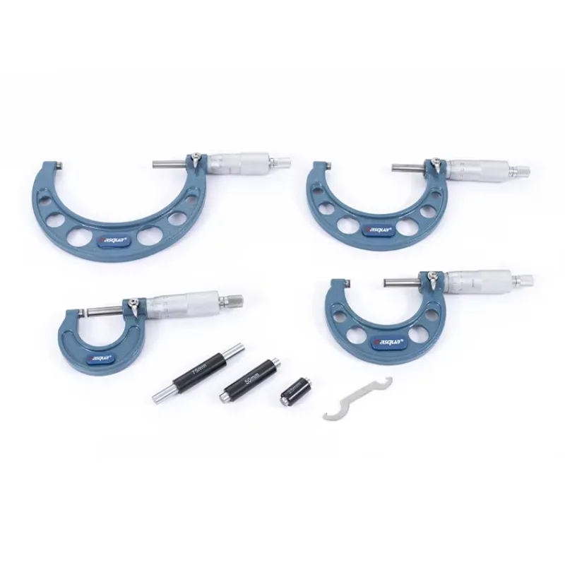 

Hot Sale Dasqua 0-100mm 4Pcs Outside Micrometer Set 0-25mm 25-50mm 50-75mm 75-100mm Micrmetro Exterior