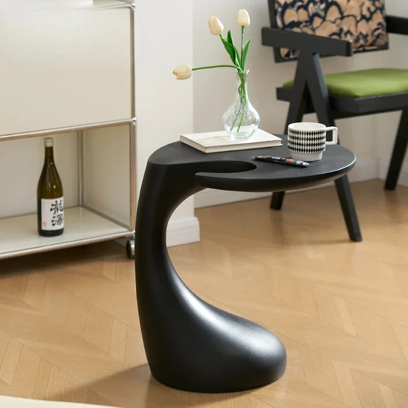 

Creative bedside table, shelf, sofa edge, small table, living room mobile black minimalist coffee table