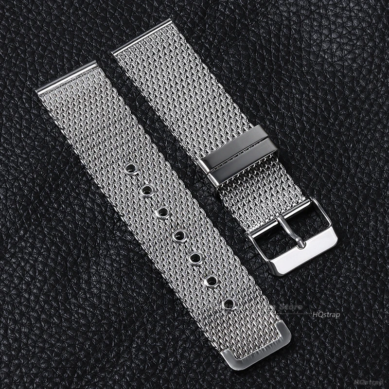 Bracciale milanese in acciaio inossidabile 20 22 24mm per Seiko 1.0mm 0.4mm cinturino in rete per cinturino con fibbia DW per Omega Seamaster