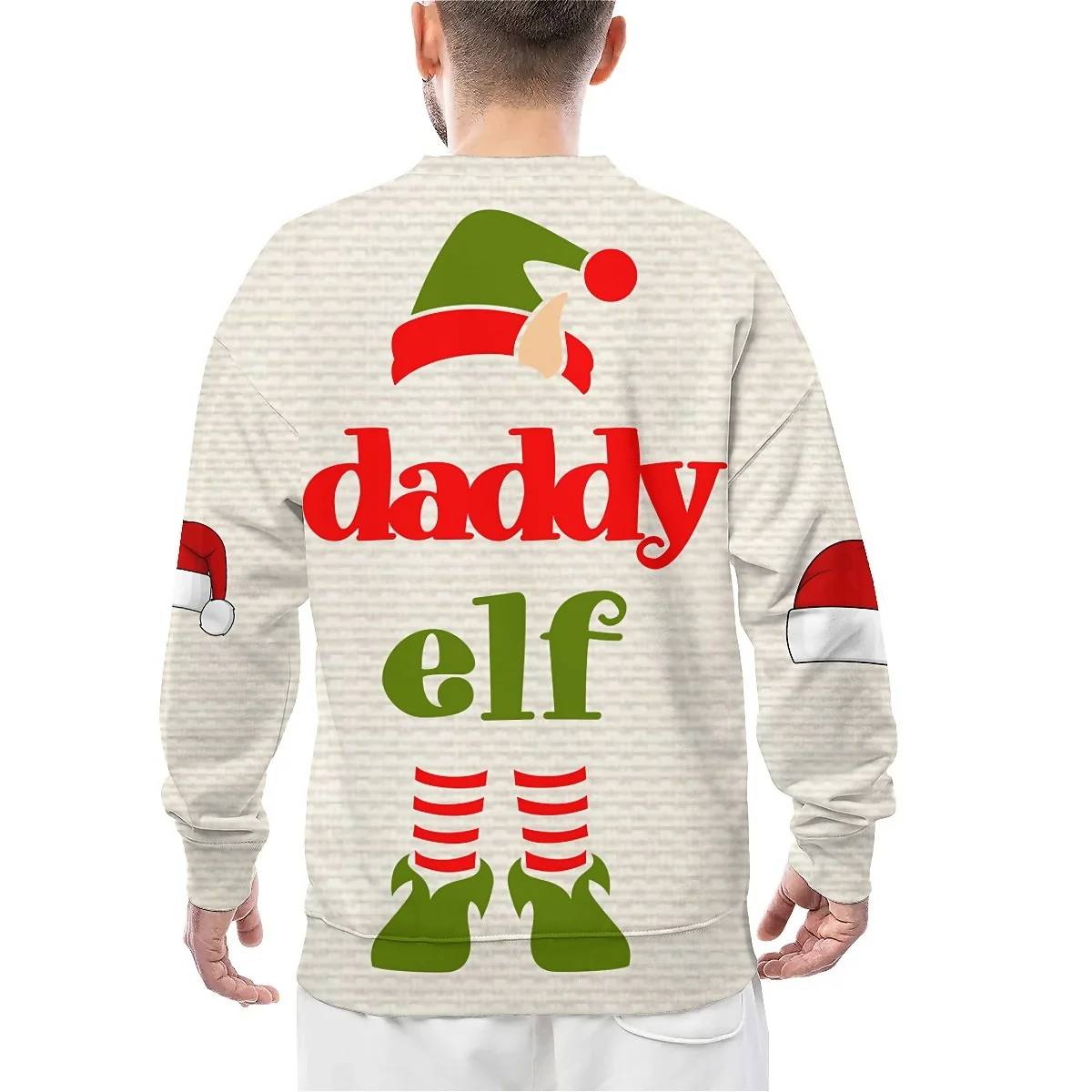 LIASOSO Christmas Family Matching Long Sleeve Sweatshirt | 3D Print Design | Unisex | Parent-Child | Holiday Celebration