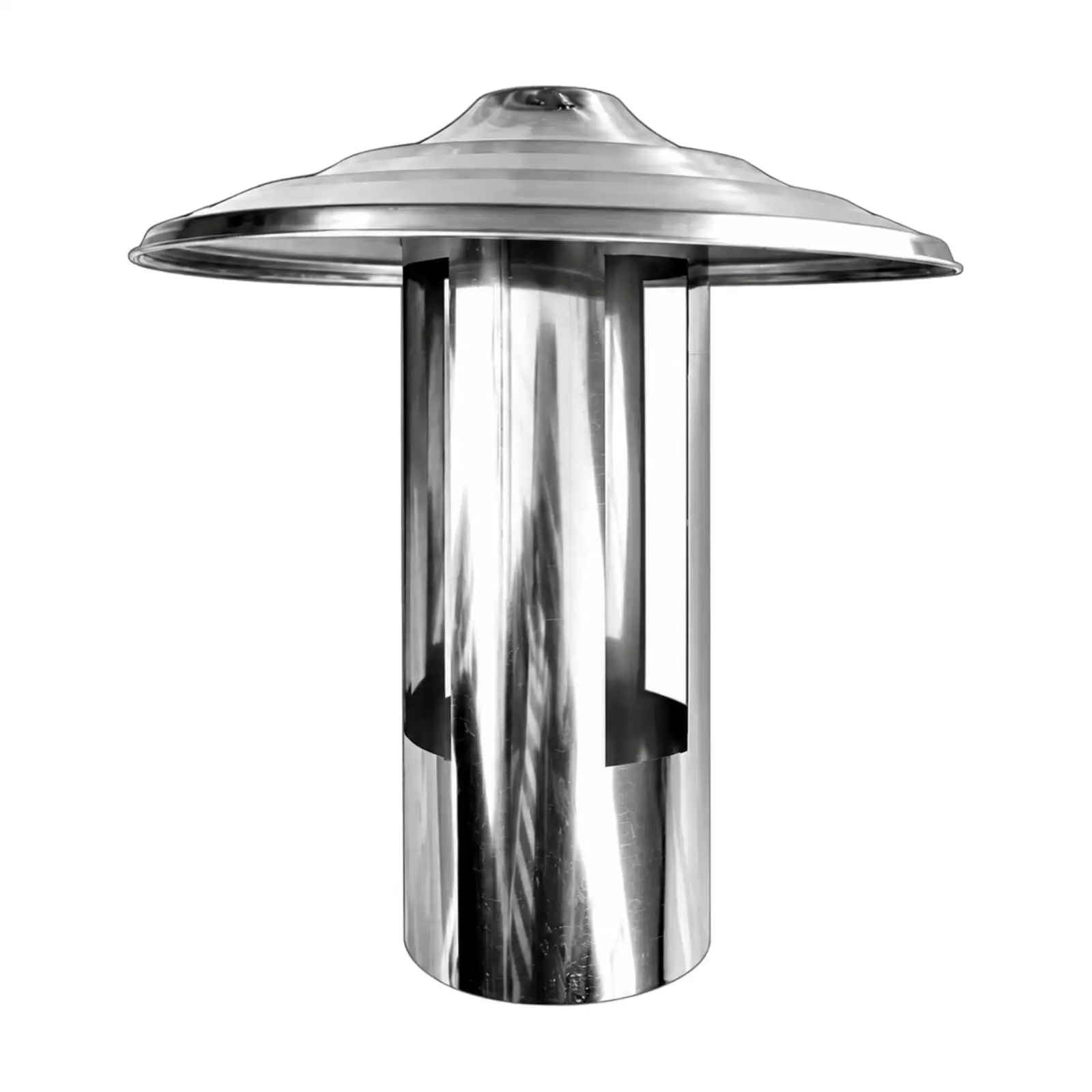 Carbon Steel Chimney Rain Cover for Cooktop Vent Outlet Dome Shape with Brim for Cabin Outdoor Heating Area