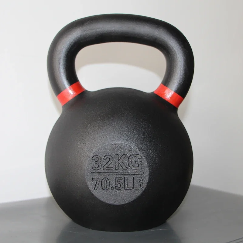 Customizable Black Cast Iron Kettlebells Fitness Training Strength Competition 4kg 16kg 48kg Gym Yoga Practice Durable Steel