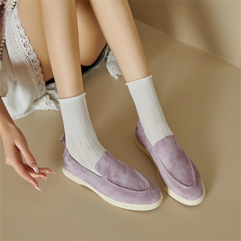 FEDONAS New Women Flats Platforms Suede Leather Shoes Round Toe Fashion Elegant Office Shoes Woman Autumn Casual loafers Shoes