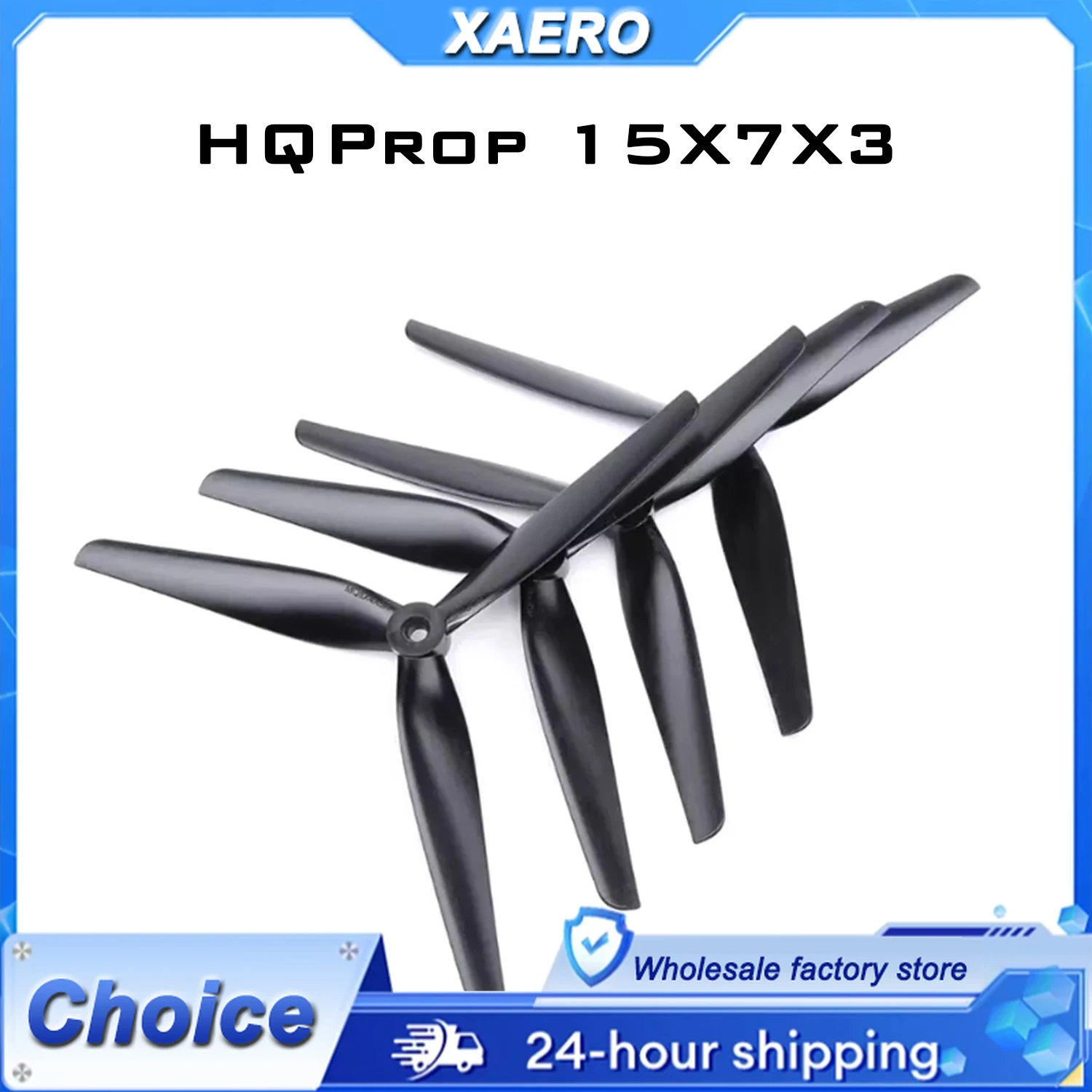 HQProp 15x7x3 Propeller - 15 Inch 3-Blade for FPV Drone & Cinematic Quadcopter, High Efficiency & Balanced for Smooth Flight
