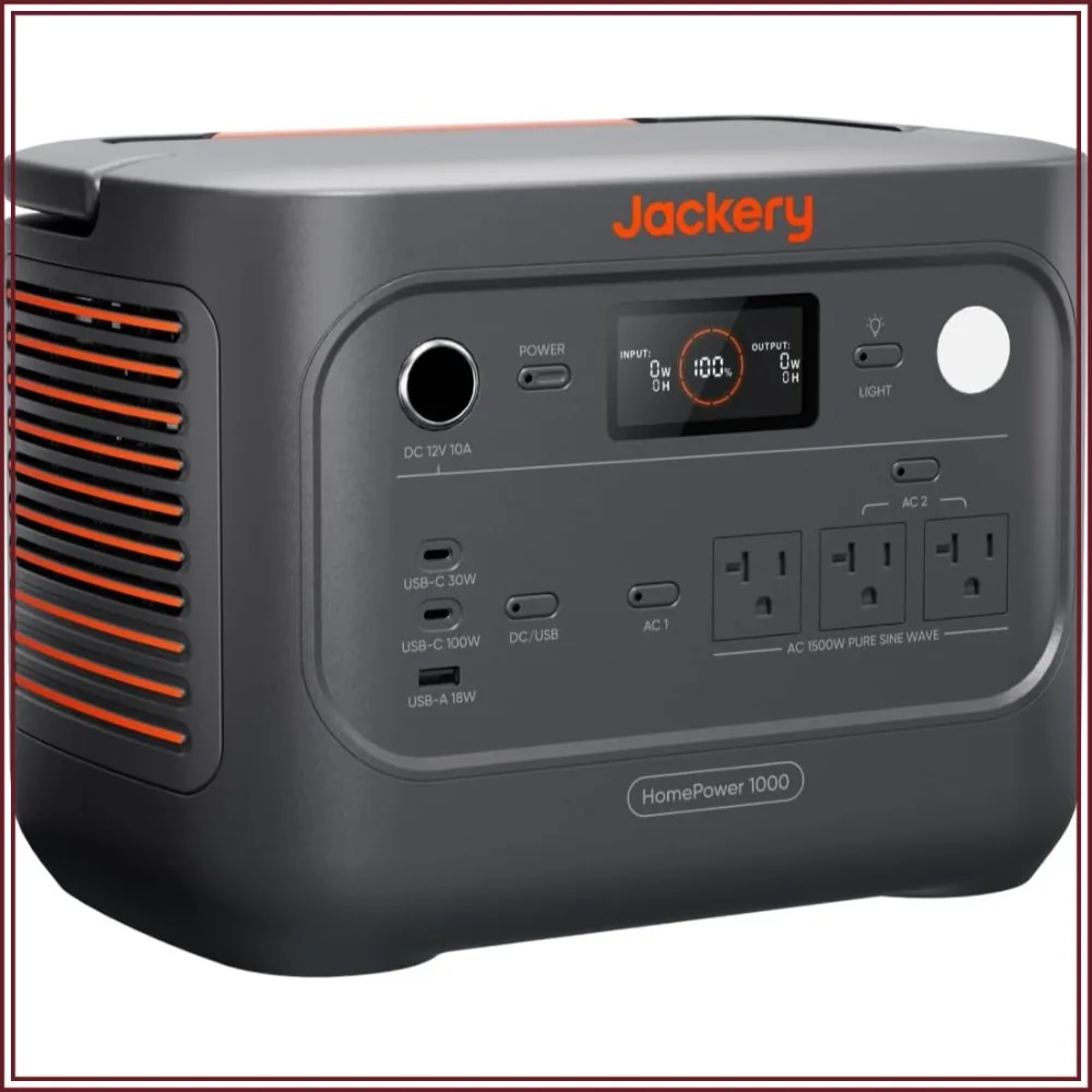 Portable Power Station 1024Wh 1500W Solar Generator for Camping RV Home Backup Outdoor Emergency