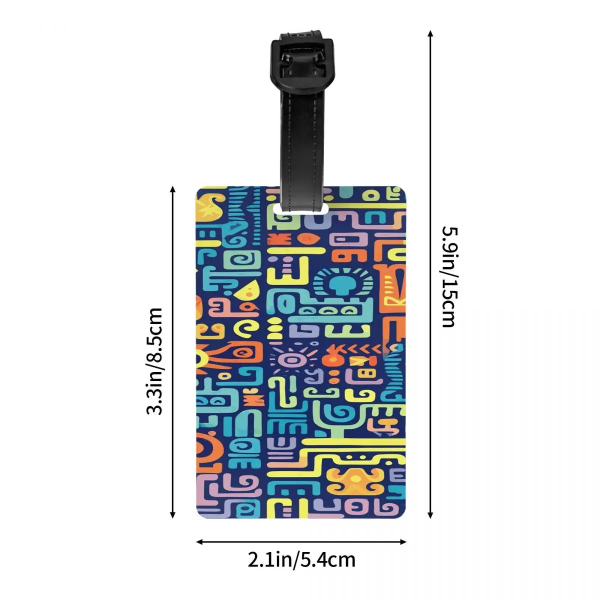 علامة الأمتعة بنمط الأزتيك لحقائب السفر، علامات الأمتعة العصرية، غطاء الخصوصية، اسم بطاقة الهوية