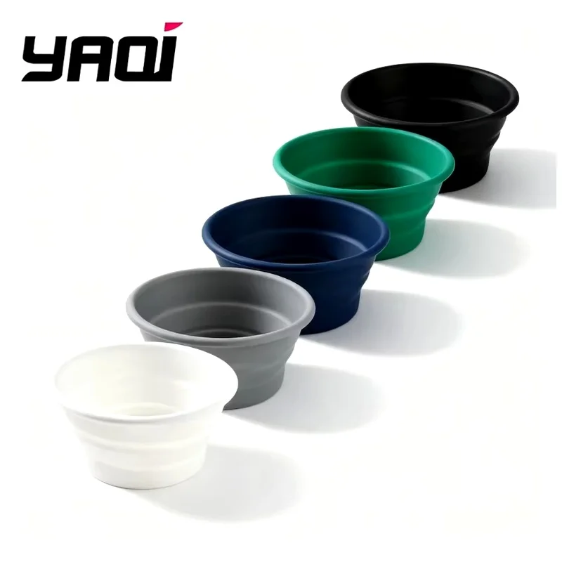 YAQI Foldable Silicone Shaving Bowl 5 Colors Space-Saving Travel Shave Mug Quick Lather Bowl Wet Shave Tools Best Gift for Men