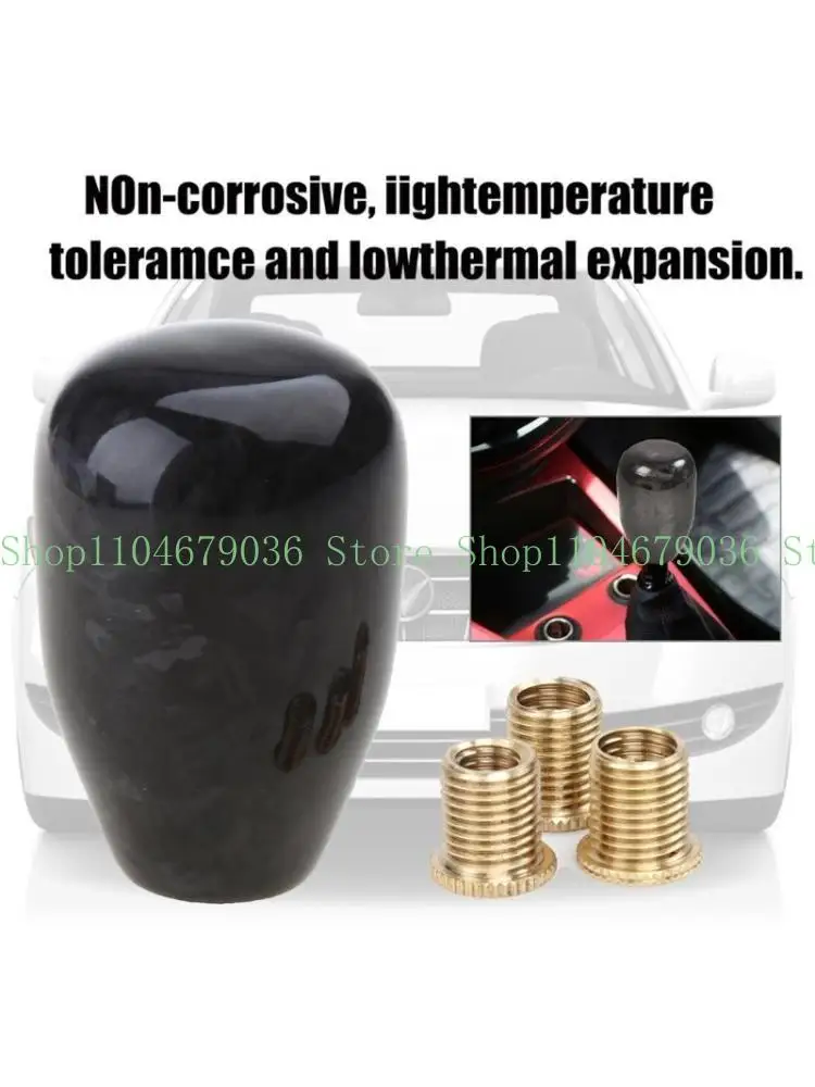 652F Car Auto Gear Shift Level Shifter Knob for Head Gearstick Universal Joysticks Manual Tansmission Button with 3 Ada