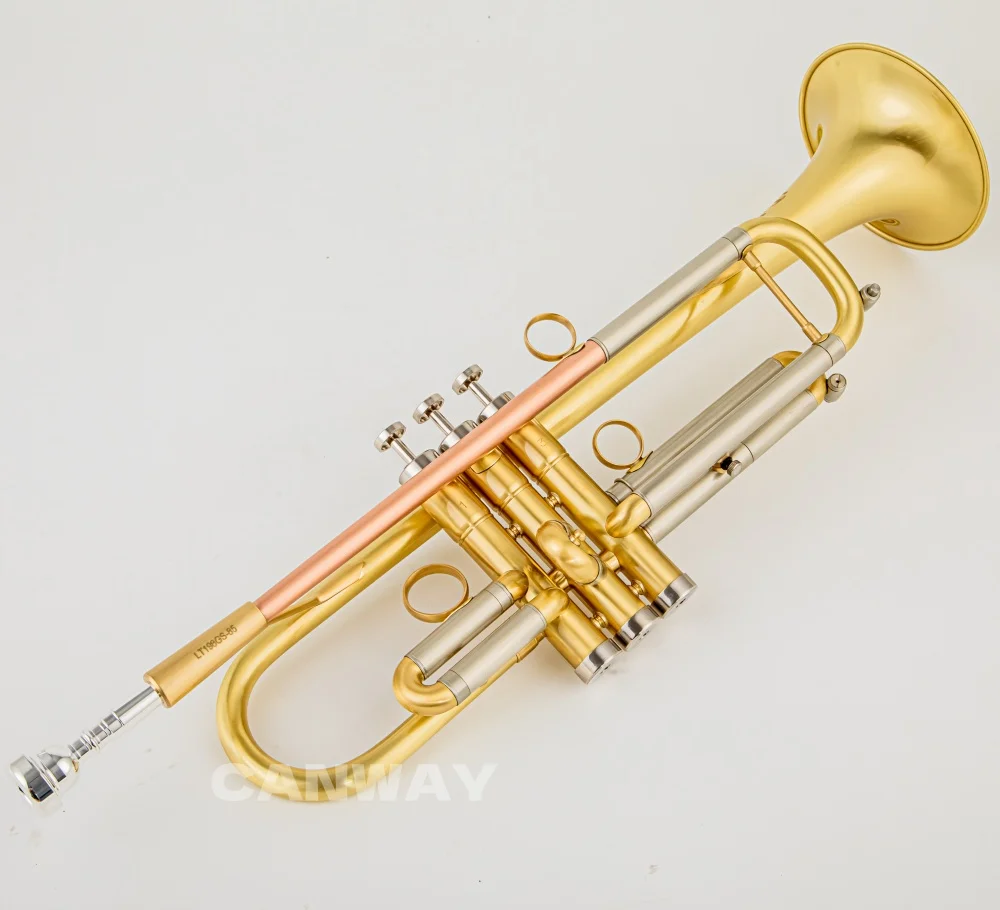 USA Stradivarius 198GS-85 100th Anniversary Gold Trumpet Pipe Flat Instrument Brass Strudents Instrumentos Musicales Profesiona