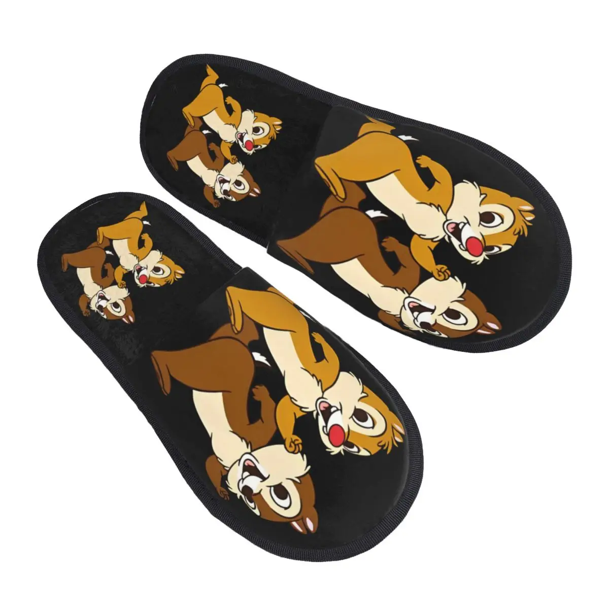 

Женские домашние тапочки с принтом Chip 'n' Dale, мягкие теплые пушистые тапочки из пены с эффектом памяти, домашняя уличная обувь