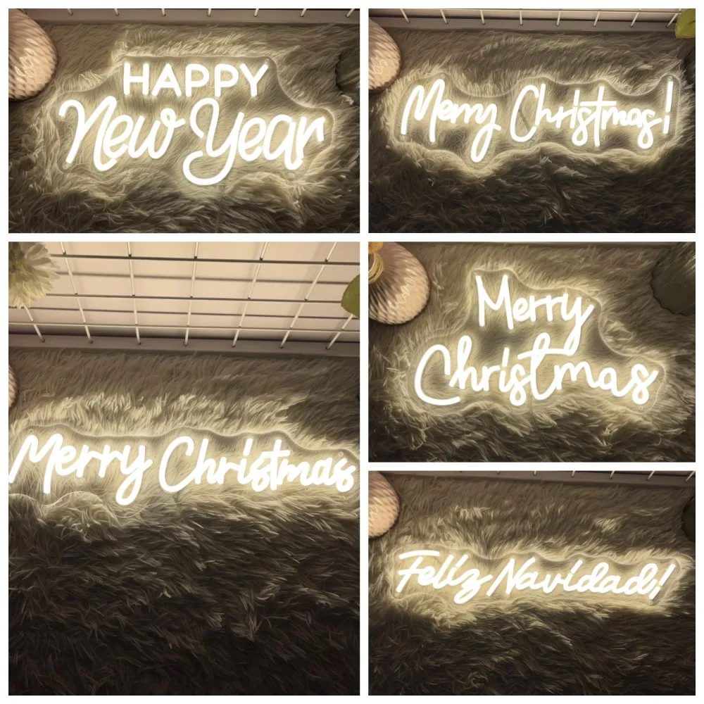 

Merry Christmas Neon Sign Led Lights Party Room Wall Decor Christmas New Year Decoration Bedroom Feliz Navidad Neon LED Sign