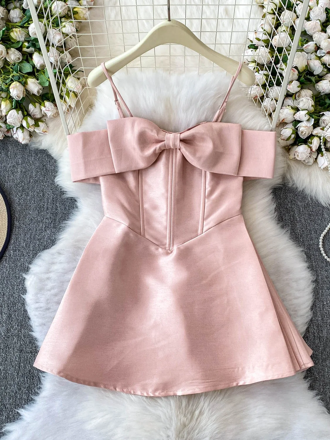 Ele Satijnen Knoopriem Dr Dames Zomer Afslankende Fibone Design Little Bla Dr Hoge Taille A-lijn Rok