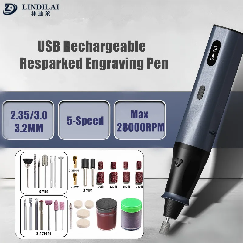 

Electric Mini Engraving Pen Wireless Grinder Cordless Drill Metal Plastic & Wood Engraver Tool for DIY Art Project Jewelry Craft