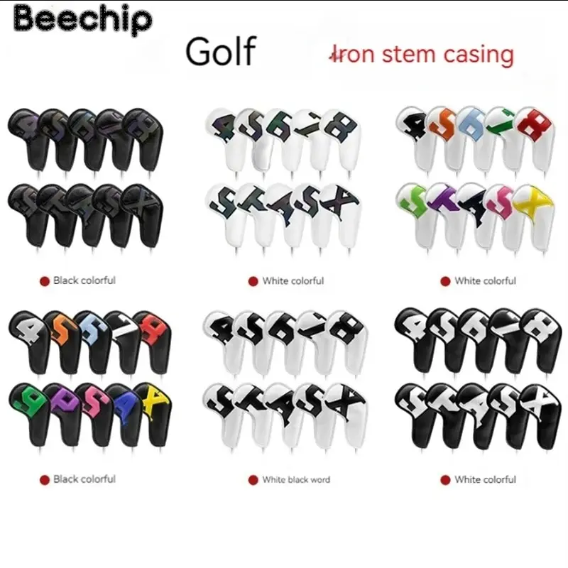 Hot Selling High-quality Golf Club Protective Head, Waterproof And Durable PU Iron Sleeve, Color And Digital Version