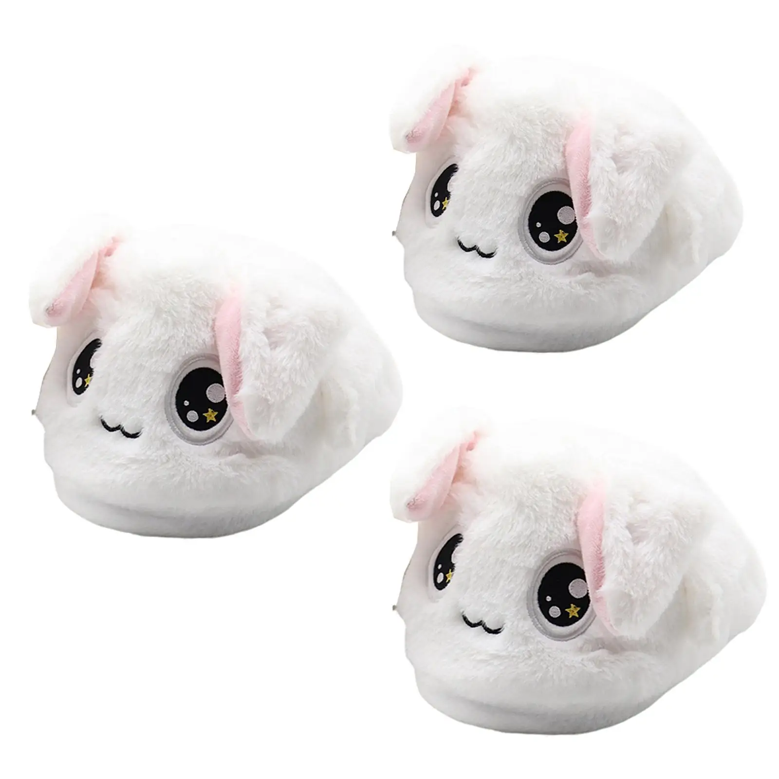 Bunny Ears Plush Slippers Winter Footwear Adorable Anti Slip Bunny Slippers for Living Room Travel Apartment Dorm Birthday Gift