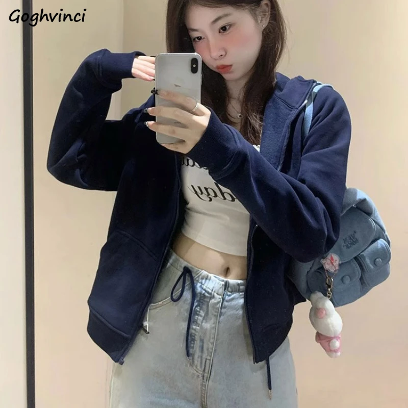 

Толстовки женские простые базовые универсальные корейские модные осенние пальто Ins молодые пальто классическая популярная уличная одежда с капюшоном модная верхняя одежда