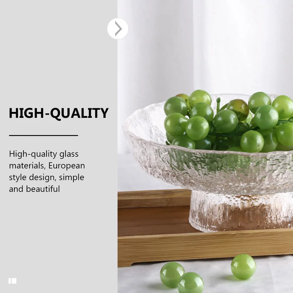 

1 шт., стеклянный поднос для фруктов, многофункциональная тарелка для сервировки сухофруктов и конфет, домашняя кухня, декоративный органайзер для еды, послеобеденный чай