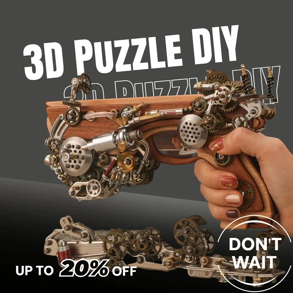 

760PCS Archimedes steam crossbow 3D puzzle metal assembly model trendy toy figurine puzzle creative building block gift