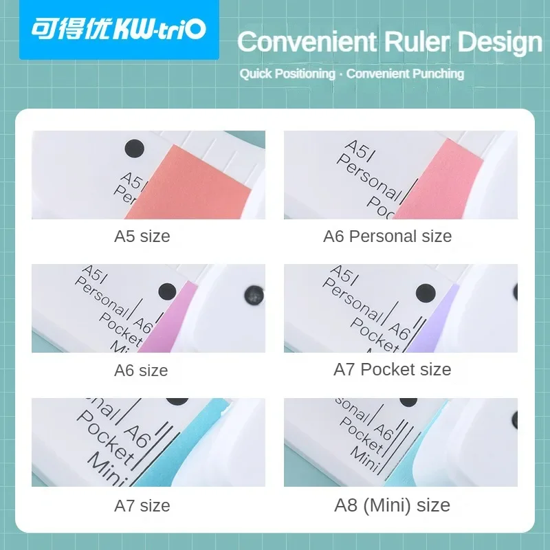 3 Holes 4mm Hole Puncher For DIY A5 A6 A7 Loose Leaf  Handicrafts Card Paper Hole Punch Creative Stationery Office Tools Gadgets