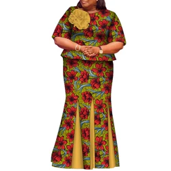 Conjuntos de saias e top africanos para mulheres, festa, moda ancara, roupas estampadas africanas, roupas dashiki, vestidos de noite femininos wy2143