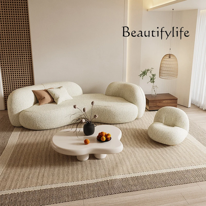 

J Ткань Диван Кресло Магазин одежды Wabi Sanfeng Изогнутый диван Салон красоты Применяет личностность продвинутый