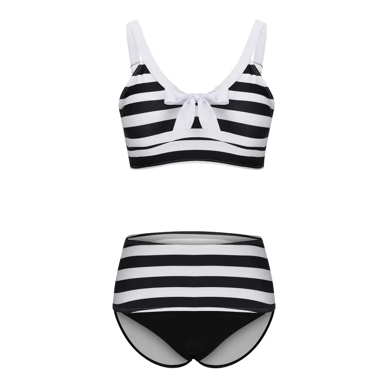 New Bikini Sexy Push-Up Two-Piece Striped Swimsuit for Womenbikini