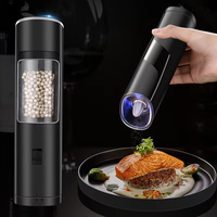 Gravity Salt and Pepper Electric Grinder Automatic Spice Mill LED Light Adjustable Coarseness BBQ Kitchen Steak Tool Sets