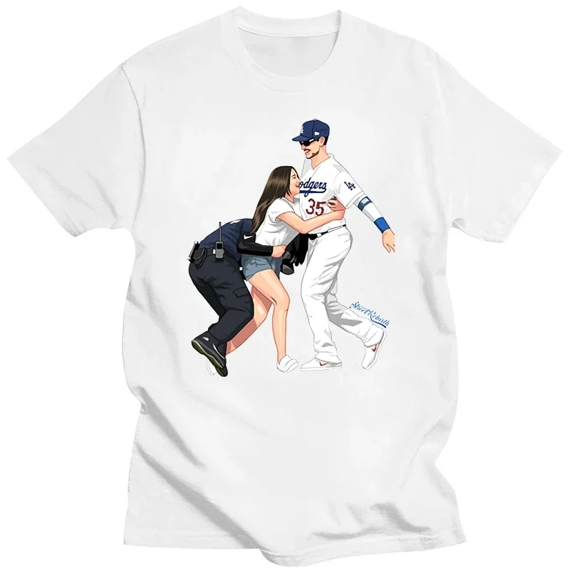 Dodgers Bellinger T-Shirt Cool Funny Hand Drawn Cotton La Gift For Her Him Customize Tee Shirt new arrival fashion summer manga