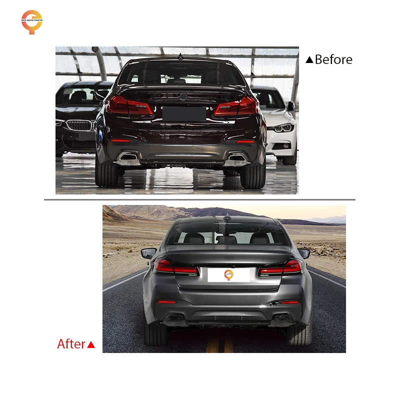 

Модифицированный передний и задний бампер, решетка радиатора, комплект для рестайлинга M-tech, обновление до обвеса G38 MT для BMW 5 СЕРИИ G30, 2018-2022 годов выпуска