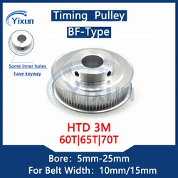 HTD 3M 60T 65T 70 Teeth Timing Pulley Bore 5mm-25mm For 3M Belt Width 10/15mm Synchronous Belt Wheel HTD3M Gear 60Teeth Keyway
