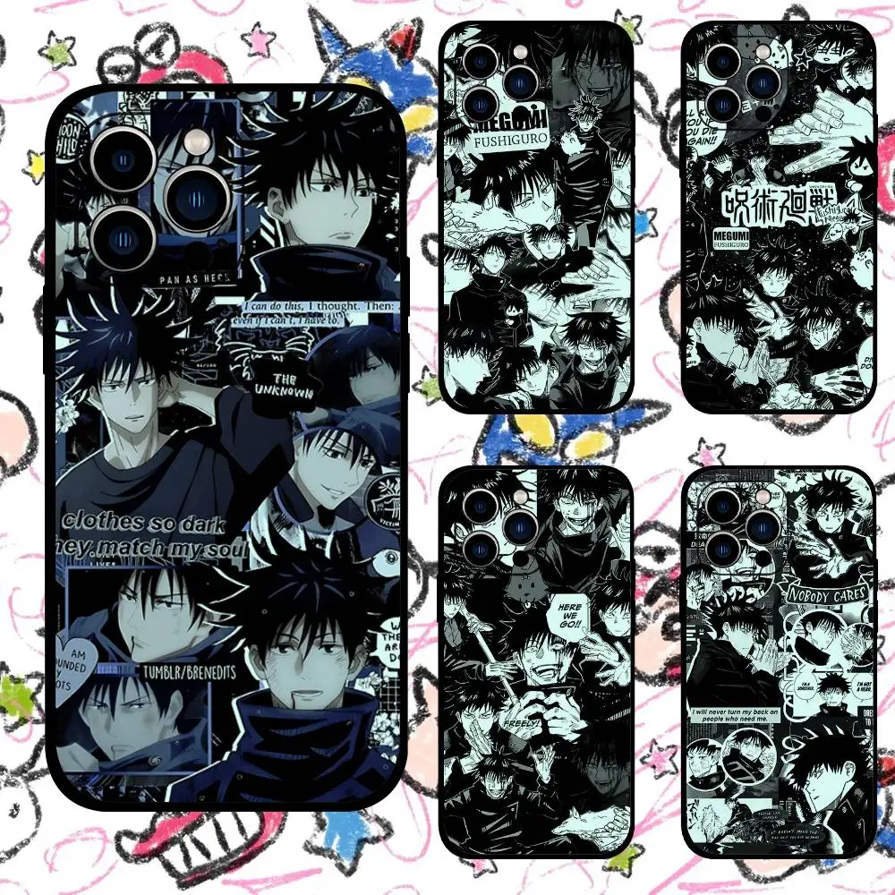 Funda para Teléfono F-Fushiguro M-Megumi para iPhone 17/16/15/13/14 Pro Max/ 11Plus/X/Xr/Xs Max/12mini