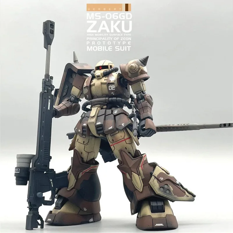 Weimei Wm Hg 1/144 Zaku Type Egba Assembly Model Kit Ms-06gd High Mobility Surface Action Figure Plastic Model Toy Customized