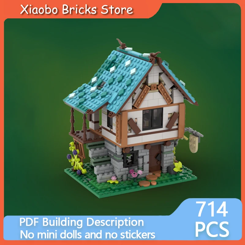

Medieval Street View Model MOC Building Bricks Blacksmith's Shop Modular Technology Gifts Holiday Assemble Children Toys Suit