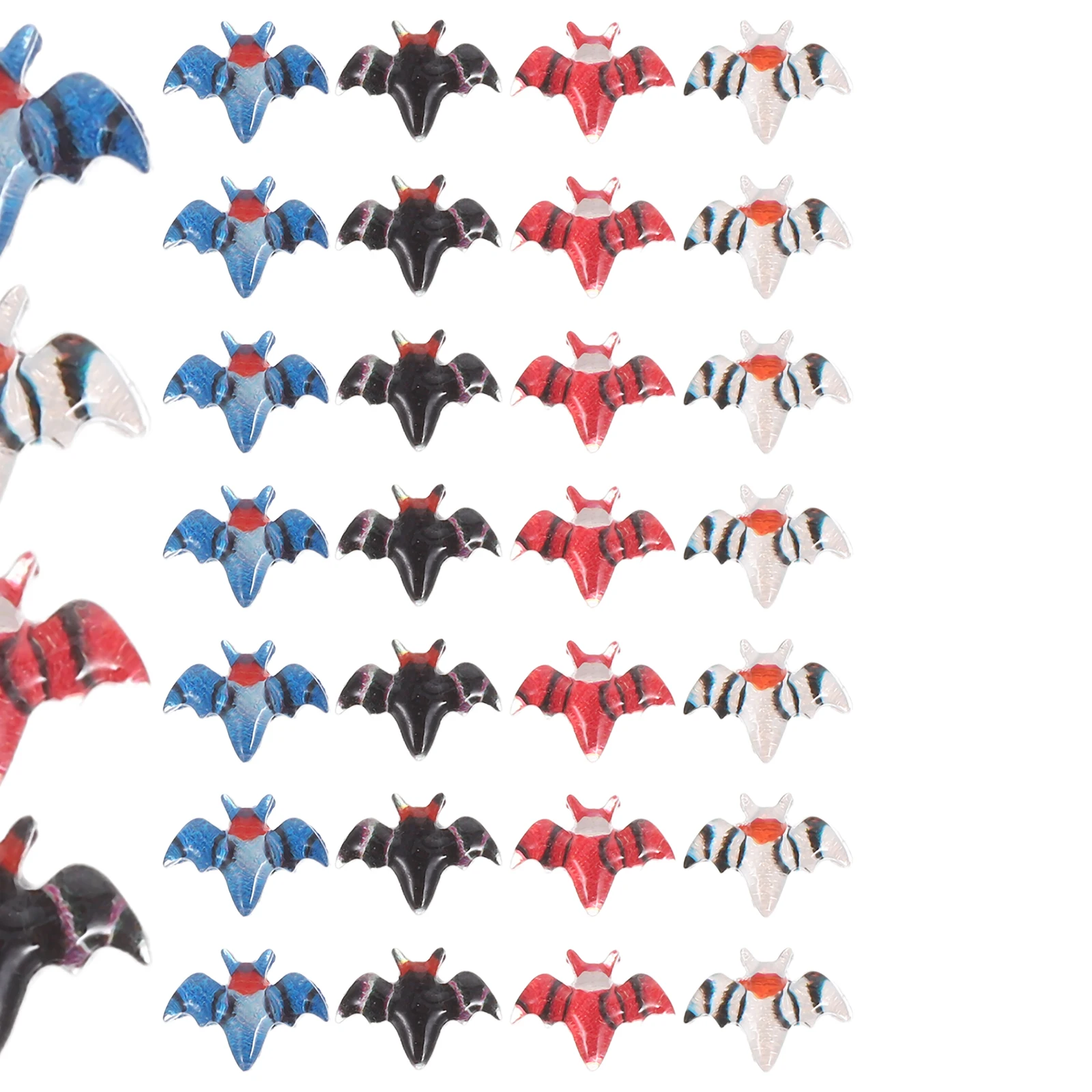 

80 шт., украшения в виде летучей мыши на Хэллоуин, крошечные мультяшные летучие мыши с плоской задней частью, миниатюры для рукоделия, кукольный домик, декор террариума