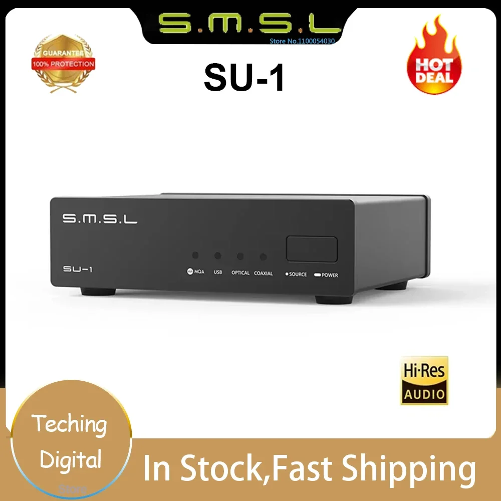 Original SMSL SU1 MQA Audio DAC Hi-Res HIFI Mini Desktop Decoder AK4493S XU316 768kHz/32Bit DSD512 SU1 Hi-Res MQA-CD DAC