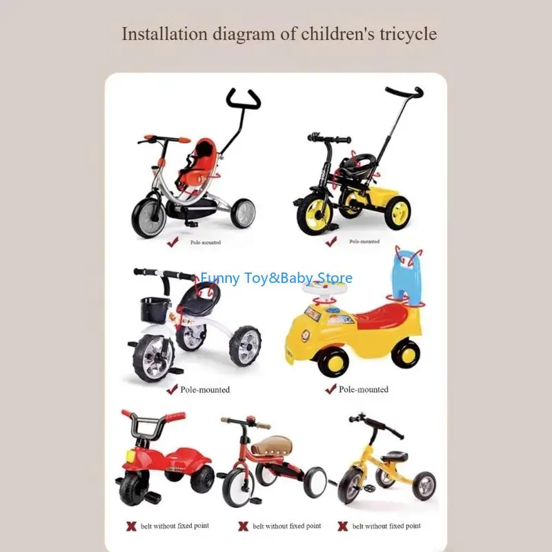 High Strength Five Point Nylon Harness for Infant Chairs Secure Comfortable C90B