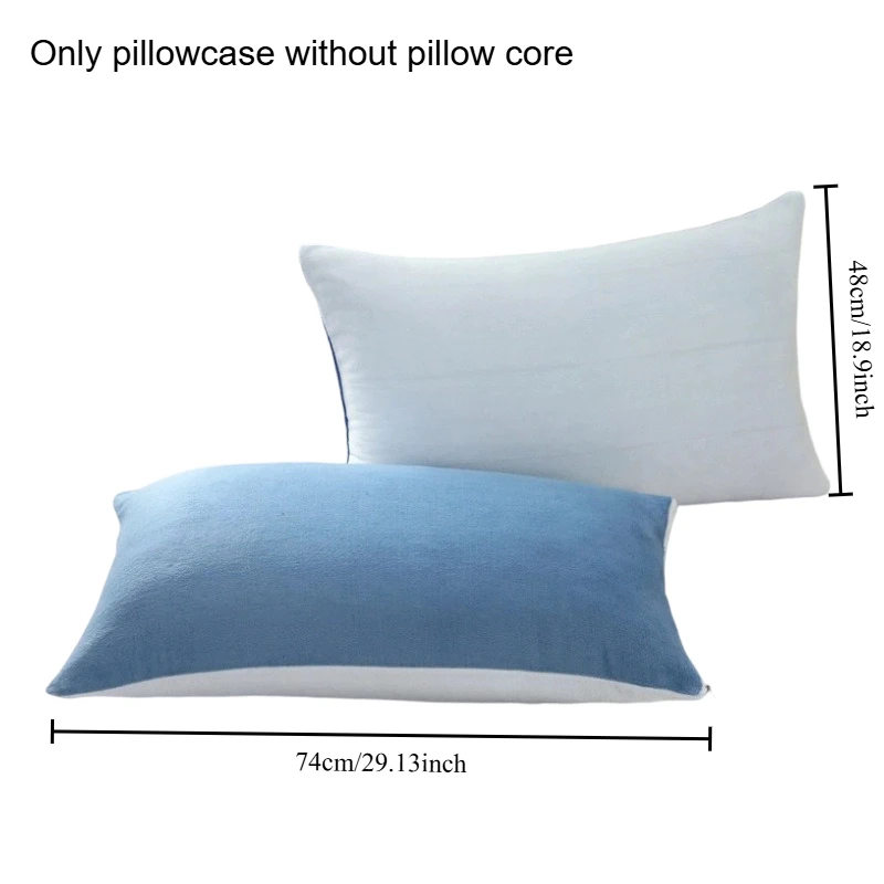 Multi Color Pure Cotton Pillowcase with Zipper Design Breathable and Skin Friendly Pillowcase Bedding Without Pillow Core 1/2pcs