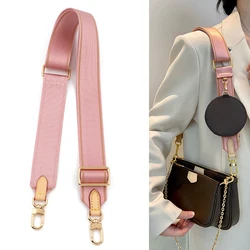 70-110cm Adjustable Canvas Bag Strap Crossbody Coin Purse Cow Leather Women Luxury Brand Bag Straps Webbing Wide Shoulder Strap